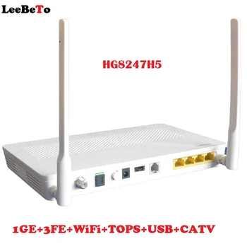 5 ks NOVÉ HG8247H5 G/E/XPON Ont onú exkluzivitu FTTH SC APC Modem Router 1GE+3FE+WiFi+TOPY+USB+CATV s angličtinou Softvér 0