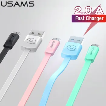 USAMS 2A Rýchle Nabíjanie Micro USB Kábel Synchronizácia Údajov Microusb Kábel pre IPhone Samsung Xiao Huawei Android Mobilný Telefón, Dátový Kábel
