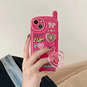 Hot Pink láska srdce roztomilé dievčenské 11promax puzdro pre iphone x xr xsmax 12 12pro max 13 pro max 14 14pro max 14plus prípadoch