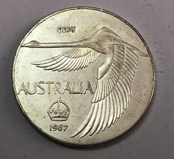 Rakúsko 1967 1 Dolár Vzor, 100 Koruny Swan Striebornú kópiu mince