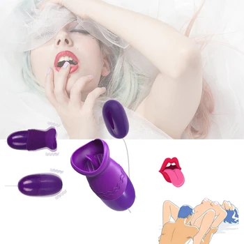 Nové Pošvy Jazyk Ústne Lízanie Vibrátor Sexuálne Hračky pre Ženy Pár Vajec Vaginálne Guľôčky Masturbators Stimulátor Klitorisu Sex Shop