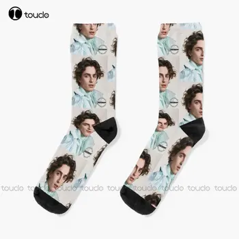 Timothee Chalamet Ponožky Dámske Bežecké Ponožky Osobné Vlastné Unisex Dospelých Dospievajúcu Mládež Ponožky 360° Digitálna Tlač Nové Populárne