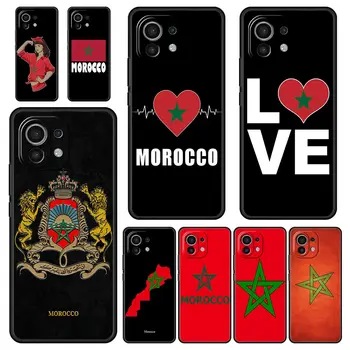 Maroko Vlajka Futbal Telefón puzdro Pre Xiao Poco X3 NFC M3 F3 F4 M4 X4 Mi Poznámka 12T 12 13 Pro 10 11 Lite 10 TON 5G 11T 9T 11i Kryt
