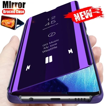 Pre Samsung Galaxy A53 Prípade, Smart Mirror Magnetické Flip Coque Sumsung A73 A33 5G A13 A23 4G 2022 Stojan Chrániť Telefón Knižné