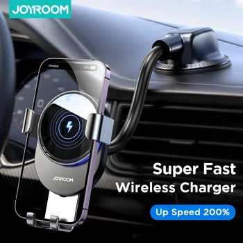 Joyroom 15W Qi Auto Držiaka Telefónu, Bezdrôtová Nabíjačka, držiak do Auta Inteligentné Infračervené Air Vent Mount Bezdrôtovú Nabíjačku do Auta Pre iPhone