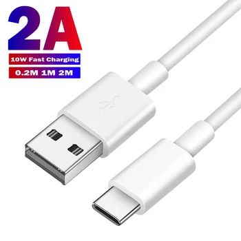 2M 1M 0,2 M USB C Kábel 2A nabíjanie USB Typu C Kábel Pre Samsung A71 Xiao Poco M3 Rýchle Nabíjanie Kábel Pre Česť 10X Lite Oppo A94