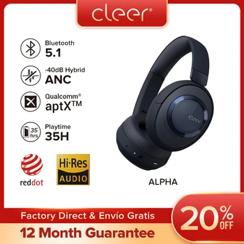 Cleer Alfa High-end ANC Potlačením Hluku Hi-Res Audio Slúchadlá Bluetooth 5.0 40 mm Driver Type-C Rýchle Nabitie Hybrid ANC Slúchadlá