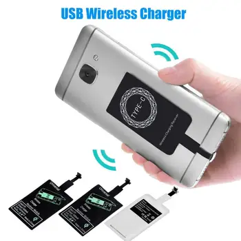 Ľahký Qi Bezdrôtové Nabíjanie Prijímač Pre Samsung Huawei Xiao Univerzálneho Micro USB Typu C, Rýchly Bezdrôtovú Nabíjačku Adaptér