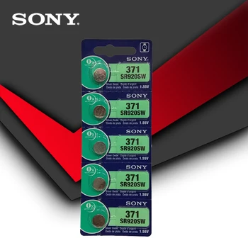 5pc Sony 100% Originálne 371 SR920SW 920 1.55 V Pozerať Batéria SR920SW 371 Tlačidlo okrúhlu VYROBENÉ V JAPONSKU