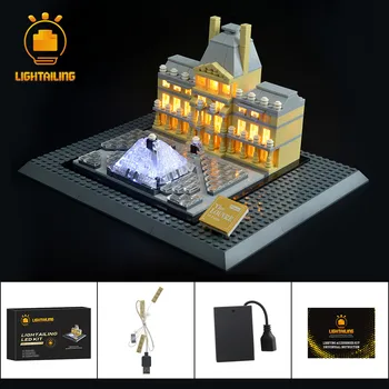 LIGHTAILING Led Svetlo Do Auta Pre 21024 Architektúry Louvre stavebným Model Pre Deti Darček