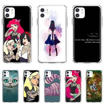 Mäkké Prípadoch Tetovanie-Girl-Ariel-Princezná Jasmine Pre iPod Touch, iPhone 10 11 12 Pro 4S, 5S SE 5C 6 6 7 8 X XR XS Plus Max 2020