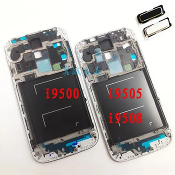 Pre Samsung I9500 Galaxy S4 I9505 Originálne Mobilné Telefónne Panelu LCD Doska Bývanie Predný Stredný Rám S Home Tlačidlo Tlačidlo