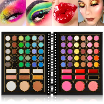 Len Tanec DE'LANCI Profesionálne 78 Farba Notebook Dizajn Plný Makeup Eyeshadow+Zvýrazňovač+Blusher+Rúž Paletu Auta darček