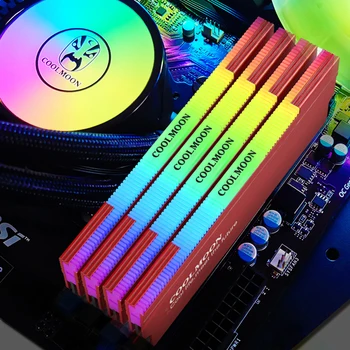COOLMOON D134S RAM Chladič Vysoká Kompatibilita 5V 3PIN ARGB Pamäť Rozmetadlo Chladnejšie Adresný RGB Chladiaca Vesta pre PC Desktop
