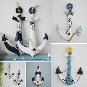 Stredomorský štýl dekoratívne prívesok lode kotviace lode kormidlo detskej izby pozadí steny prívesok domáce dekorácie