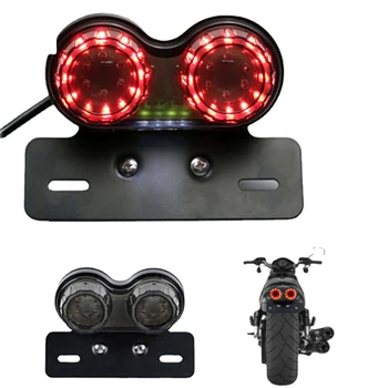 12V Univerzálne Motocyklové Signál zadné Svetlo Twin Dual Zadnej špz Lampa LED