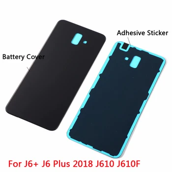 Bývanie obal Pre Samsung Galaxy J6 Plus 2018 J6+ J610 J610F Batérie, Zadné Dvere, Zadný Kryt s logom + Samolepiace Nálepky 0