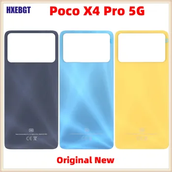 Originál Nové Pre Xiao Poco X4 Pro 5G Zadný Kryt Zadné Veko Batérie Sklenené Dvere Bývanie Prípade Smartphone Opravy Dielov 0