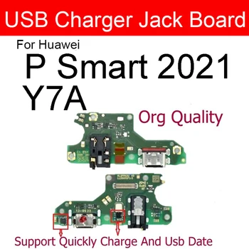 Usb Konektor Poplatok Rada Pre Huawei P Smart 2021 Y7A Chargring USB Konektor Port Doska s Mikrofónom Náhradné Diely