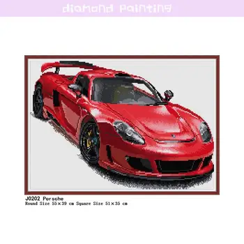 5D DIY Plné Námestie Kolo Vŕtať Porsche Diamond Obrazy Súpravy Nástrojov Špeciálne Tvarované Kompletný Umenie Sady Príslušenstvo Domáce Dekorácie
