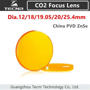 Čína ZnSe CO2 focus objektív s priemerom 12 18 19.05 20 25,4 očakávané 25 mm pre CO2 laserové rezanie stroj