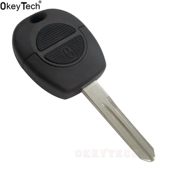 OkeyTech 2 Tlačidlá Diaľkového Kľúča Vozidla púzdro Combo Uncut Kotúč na Nissan Primera Micra Terrano Almera X Trail Flip Fob Kľúča Vozidla