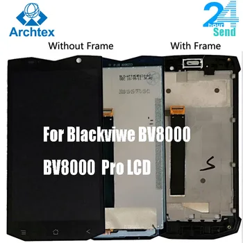 5.0 Inch Pre Pôvodné BLACKVIEW BV8000 Pro LCD Displej + Dotykový Displej Digitalizátorom. Montáž Náhradných Dielov S Rámom