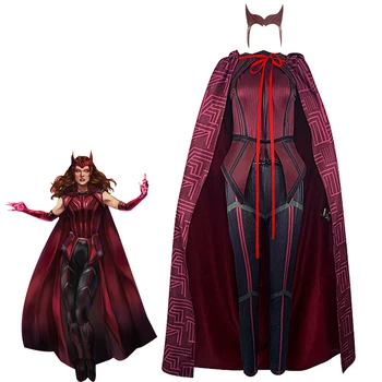 Wanda Vízia Scarlet Witch Cosplay Kostým Oblečenie Žien Dospelých Plášť Hornej Nohavice Halloween Karnevalové Kostýmy Maximoff