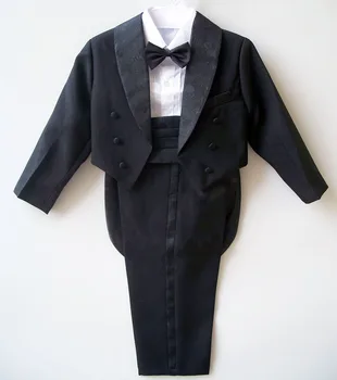 Chlapčenské obleky pre svadby, Deti Prom Vyhovuje Čierne/Biele Svadobné Obleky pre Chlapcov Smoking Deti Oblečenie Set sa Chlapec Formálne Kostým