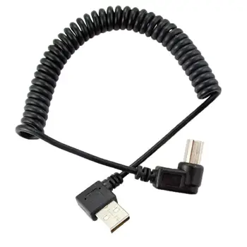 1,5 m/5 ft USB 2.0 Typu A Samec na USB Typ B Samec Pravý Uhol Stočený Kábel Tlačiarne Podporuje Prenos Dát rýchlosťou Až 480 mb / s