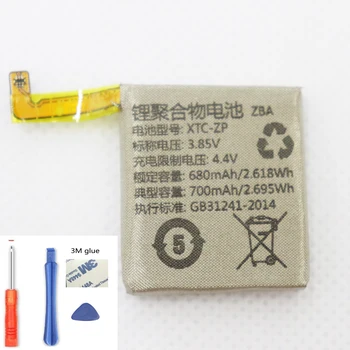 ISUNOO 3.85 V 680mAh Batérie pre XTC-ZP Z5 Smart Hodinky Batérie S Opravy Nástrojov