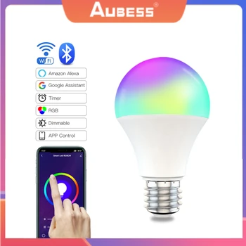 Smart Wifi Žiarovky, Bluetooth Distribučnej Siete Žiarovky Zmena Farby Také Inteligentné Osvetlenie Lampa Pre Domáce Spálne Dekorácie