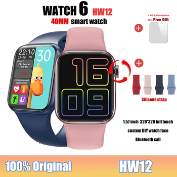 2022 IWO Série 6 Smart Hodinky HW12 3D Animovaný Dial Muži Ženy Fitness Tracker Hovor Smartwatch Pre Apple IOS a Android Telefón PK W27