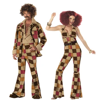 Horúce Muži 60-tych rokoch 70-tych rokoch Retro Hippie Kostým Ročník 1960 1970 Go Go Girl Disco Kostýmy Ženy Disco Kostým
