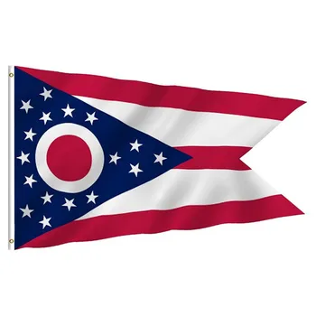 90x150cm Ohio State Vlajka NÁS Plavia pod Vlajkou s 2 Stožiare Domáce Dekorácie Vlajky, Zástavy