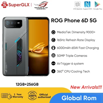 Globálne ROM ROG Telefón 6D Ultimate 5G Herné Smartphone Mediatéka Dimensity 9000+ 165Hz AMOLED Displej 65W Rýchle Nabíjanie ROG6D Telefón