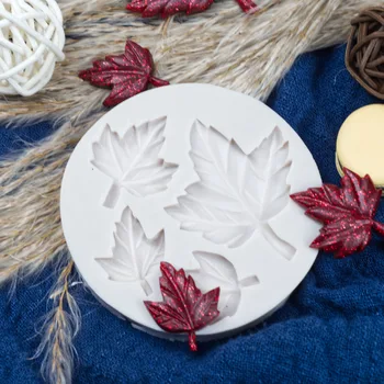 3D Silikónové Formy na Pečenie DIY Motýľ Javorový List Plesne Čokoládový Fondant Cake Zdobenie Nástroj Teplotná Odolnosť