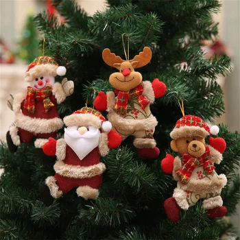 6/12PCS Vianočné Prívesok Ozdoby na Vianočné stromčeky Veselé Vianočné Dekorácie Pre Domov Hotel 2023 Nový Rok Bábkové Prívesok 0