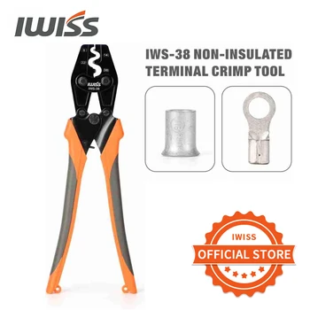 IWISS IWS-38 Kliešte Plier AWG 8-2 pre Neizolované Terminálov/Zadok/Prepojil/Open/Konektormi Crimper Elektroinštalácie Opravy Nástroj