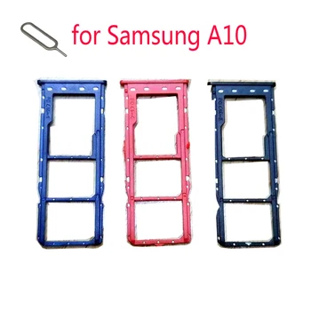 Slot Karty SIM Držiak Pre Samsung Galaxy A10 A105 A105F A105G A105FN Pôvodné Telefónne Nano SIM Micro SD Kartu Adaptér 0