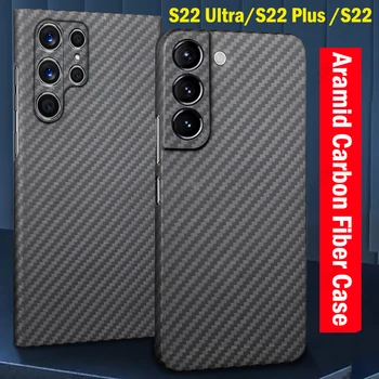Presné Otvor Capa pre Samsung Galaxy S22 Ultra Aramid puzdro pre Galaxy S22 Ultra Plus Real Aramid Carbon Fiber Prípade Tenké Funda