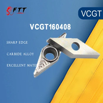10Pcs VCGT160408 AK H01 VCGT 160408 Hliníkové Rezací nôž Vložiť rezného Nástroja Nástroj na Sústruženie CNC Nástroje AL +Zliatiny CÍNU Dreva