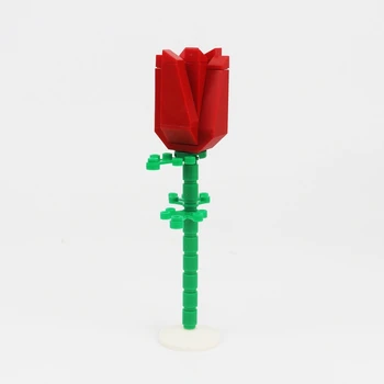 Vianočné Ruže Kvet Stavebné Bloky, Vzdelávacie Hračky Valentína súčasnosti Zdobia Vianočné Scény Vianočné Mini Model Kvet