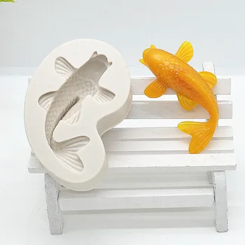 3D Ryby Silikónové Tortu Formy Na Pečenie Koláča Hranice Fondant pre Kuchyňa Pečenie Dekorácie Formy Nástroje Živice Formy M474