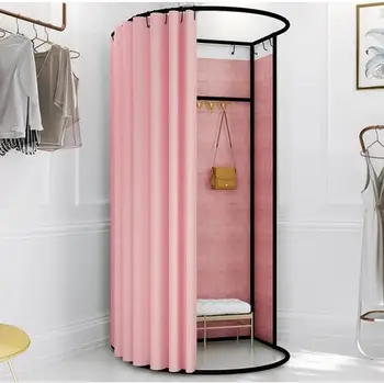 Dočasné mobile montáž izba s oblečením poschodí prenosné skladacie jednoduchá zmena miestnosti displeja rám opona