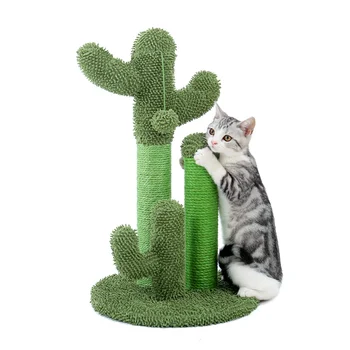 Kaktus Mačka Škrabe Post s Sisalové Lano Mačka Scratcher Kaktus Mačka, Strom pre Mladých a Dospelých Mačiek preliezačkou