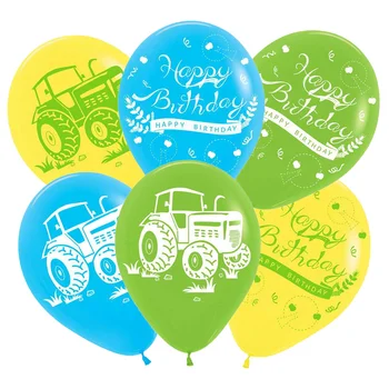 15Pcs Traktor Balóny Bager Latexový Balón obojstrannej Tlače pre Traktora Farmy Narodeniny Dekorácie Deti Darček Dodávky