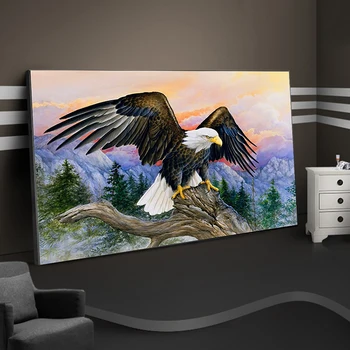 Eagle 5D Diamond Maľovanie Vtákov, Zvierat Plné Námestie Kolo Mozaiky Výšivky Cross Stitch Auta Obrázok Wall Art Dom Dekor Darček