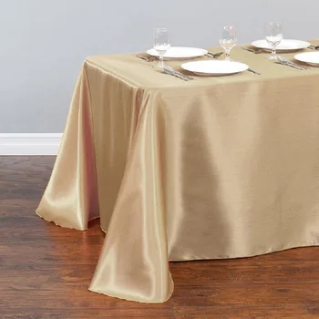 Obdĺžnikový Stôl Handričkou Saténový Obrus Svadobné Party Biela Tabuľka Kryt Hotel Narodeninovej Party Jedálenský Stôl Dekorácie Dodávky
