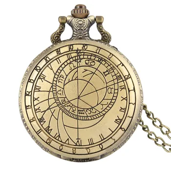 Relogio De Bolso (quartzo) Astrolabio Retro Kompas Quartz Vzor Prívesok Reťazca Vreckové Hodinky Muži Ženy Darčeky P208 0